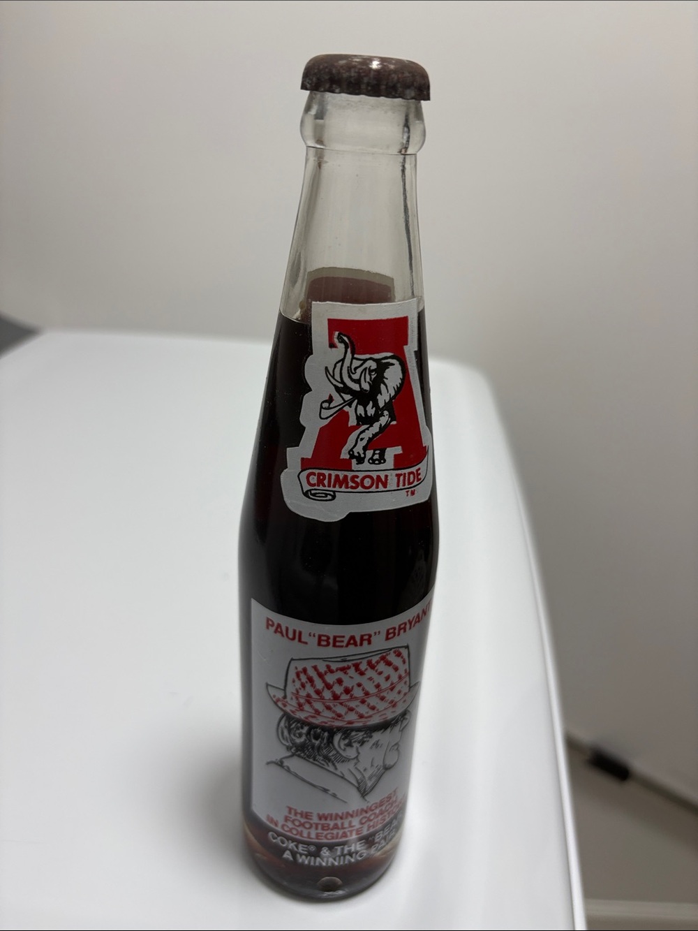 Crimson Tide Collectible Glass Bottle - Red and Black